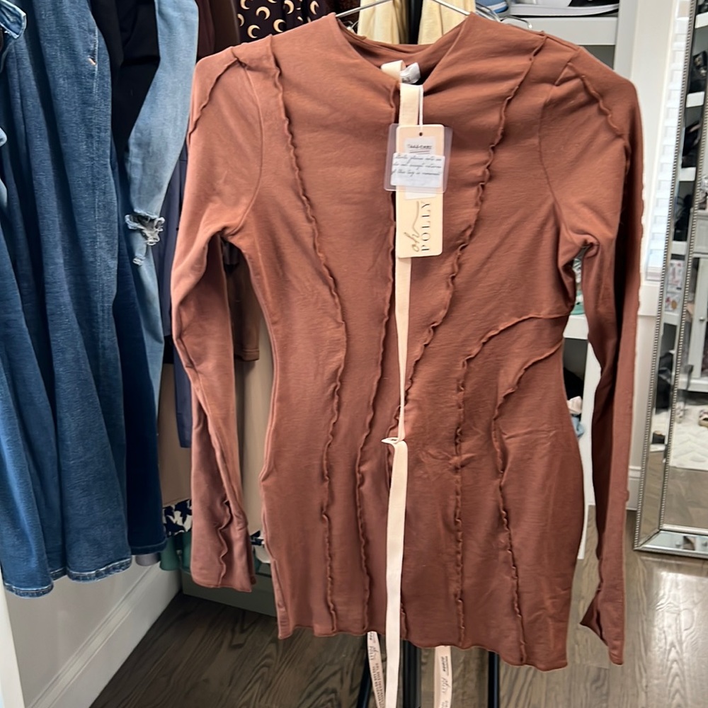 OH POLLY BROWN DRESS SIZE US 6